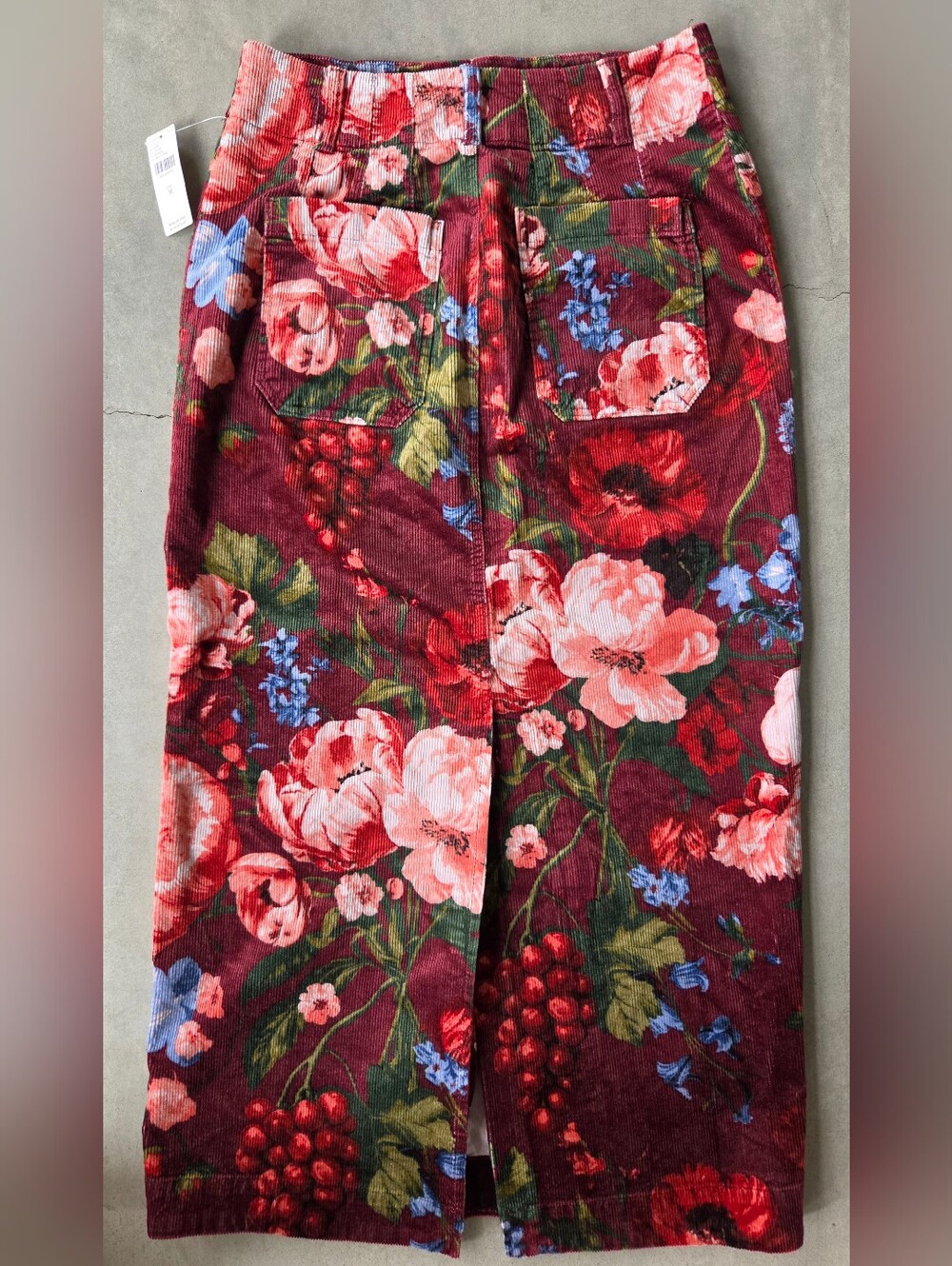 *NWT* Anthropologie Maeve Colette Corduroy Floral Skirt - Picture 4 of 8